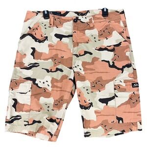 Oakley Cargo Shorts Mens 34 Gorpcore Tactical Desert Camo Techwear Streetwear